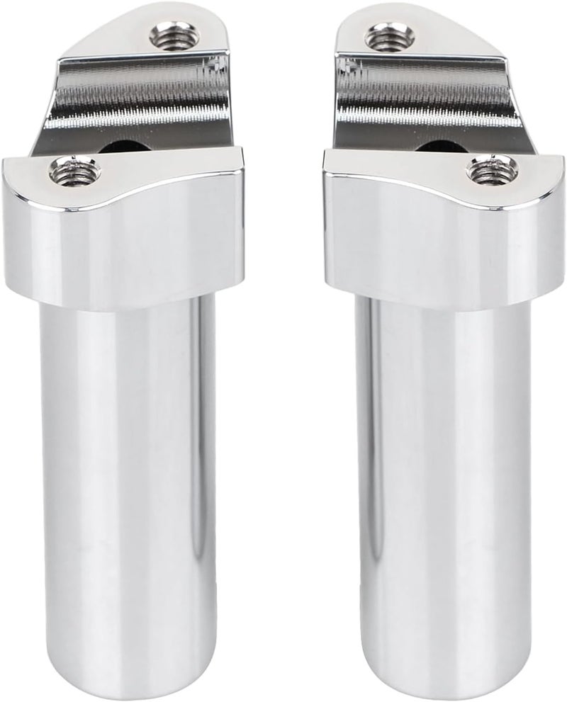YDLMT 4.5 inch Straight Handlebar Risers Fit for Harley 1" Handlebars Sportster Heritage Softail Dyna Wide Glide FLTRU FLTRX, Chrome - Image 1